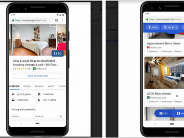 Google hotel search vacation rentals
